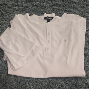 Express Men's Classic White Long Sleeve Henley